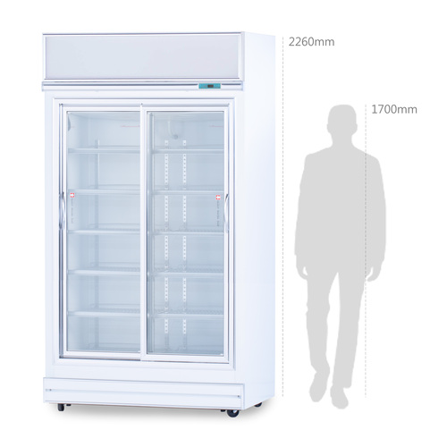 SG40-H  |Products|Customized Display Glass Refrigerator|Height 2260|Sliding Door