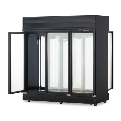 SN60  |Products|Customized Display Glass Refrigerator|Black|Both Side Open Door